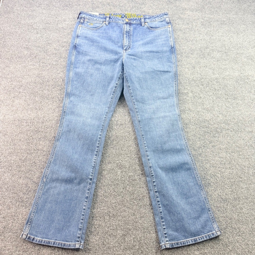 Wrangler x Lainey Wilson Jeans Boot Hugger High Rise Blue Denim 34x32 Womens NEW
